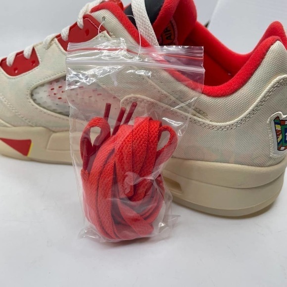 NWT AIR JORDAN 5 RETRO LOW CNY in Sal/Chili Red-Opti Yellow - Picture 9 of 12